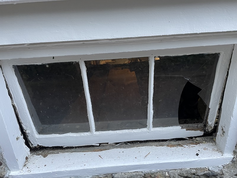 Basement window is rotting